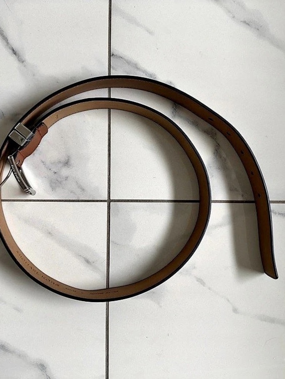 Michael Kors Leather Belt in Brown